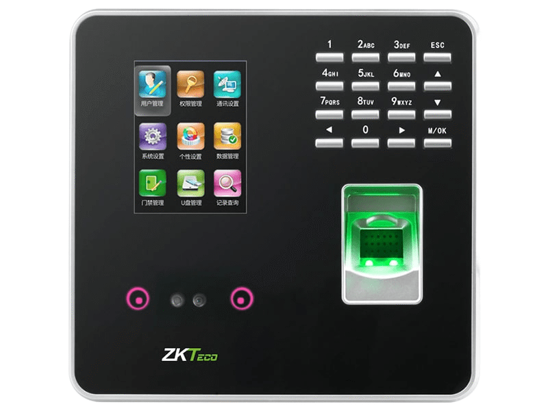 mb20 Terminal Biometrica con Reconocimiento Facial para Control de Acceso y Asistencia zkteco min