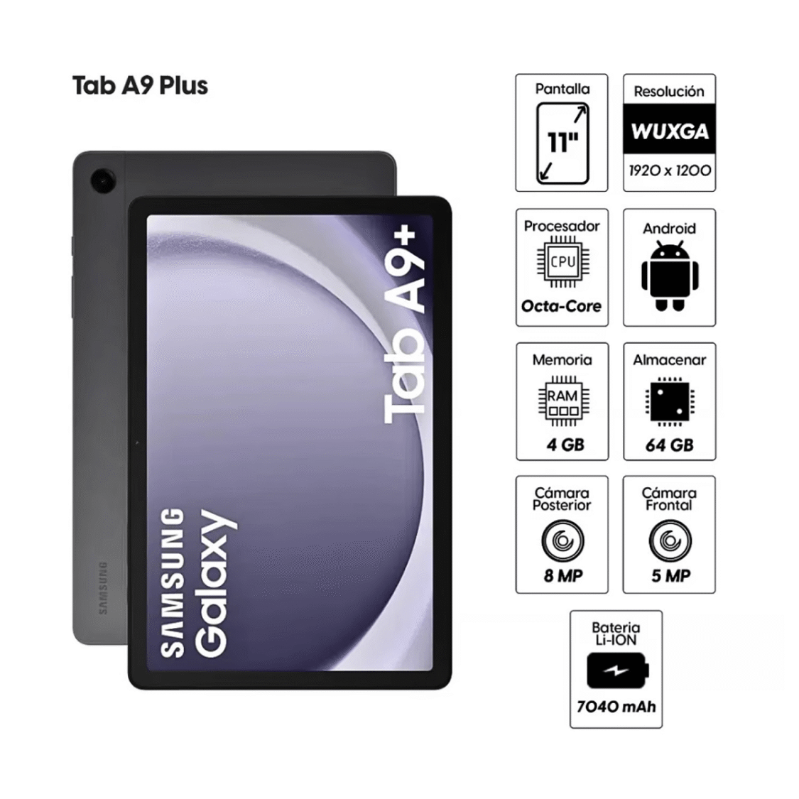 Samsung – Tableta Samsung Galaxy Tab A9 Plus