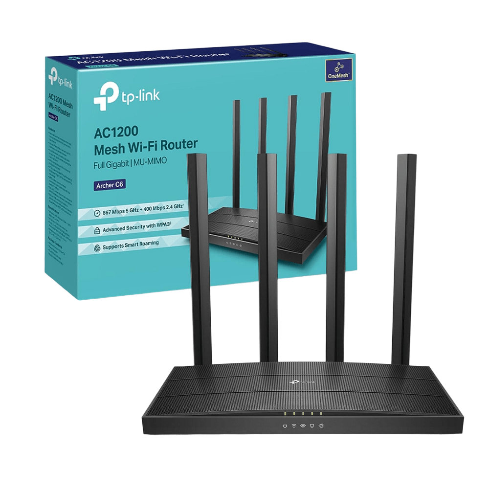 Router Tp link AC1200 Archer C6 4 Antenas