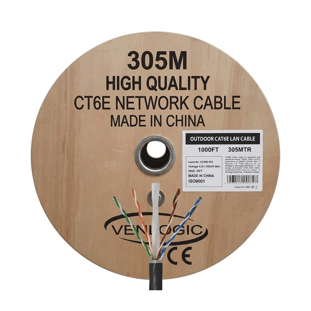 Cable de Red Venlogic CAT6 Exterior Negro