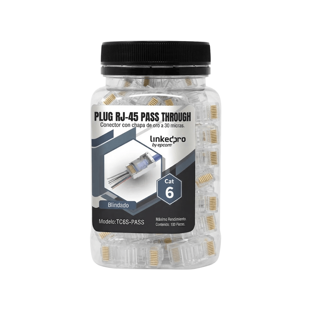 Linkedpro RJ45 Cat6 Pass Through TC6S PASS
