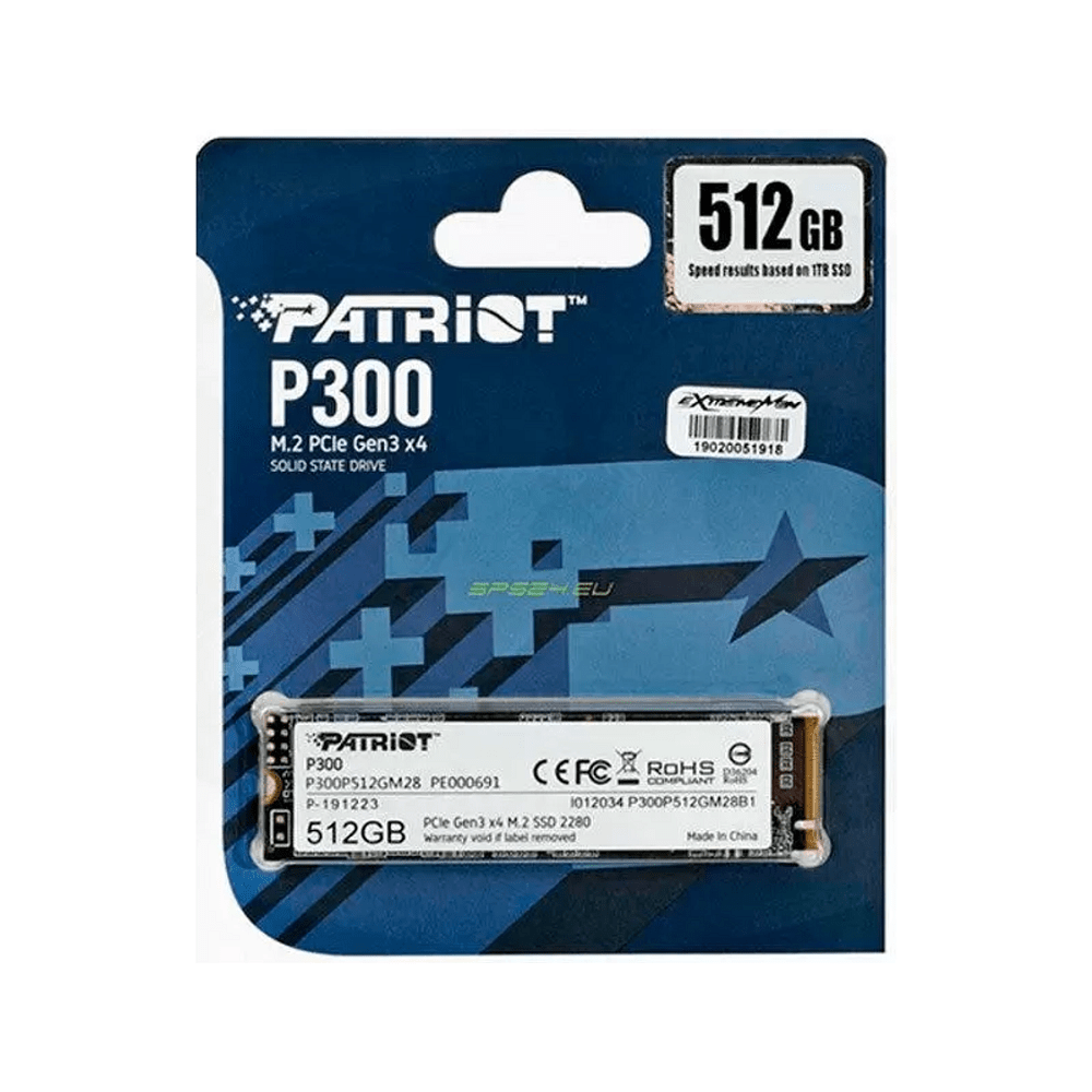 SSD M 2 NVMe Patriot P300 512GB PCIe GEN3