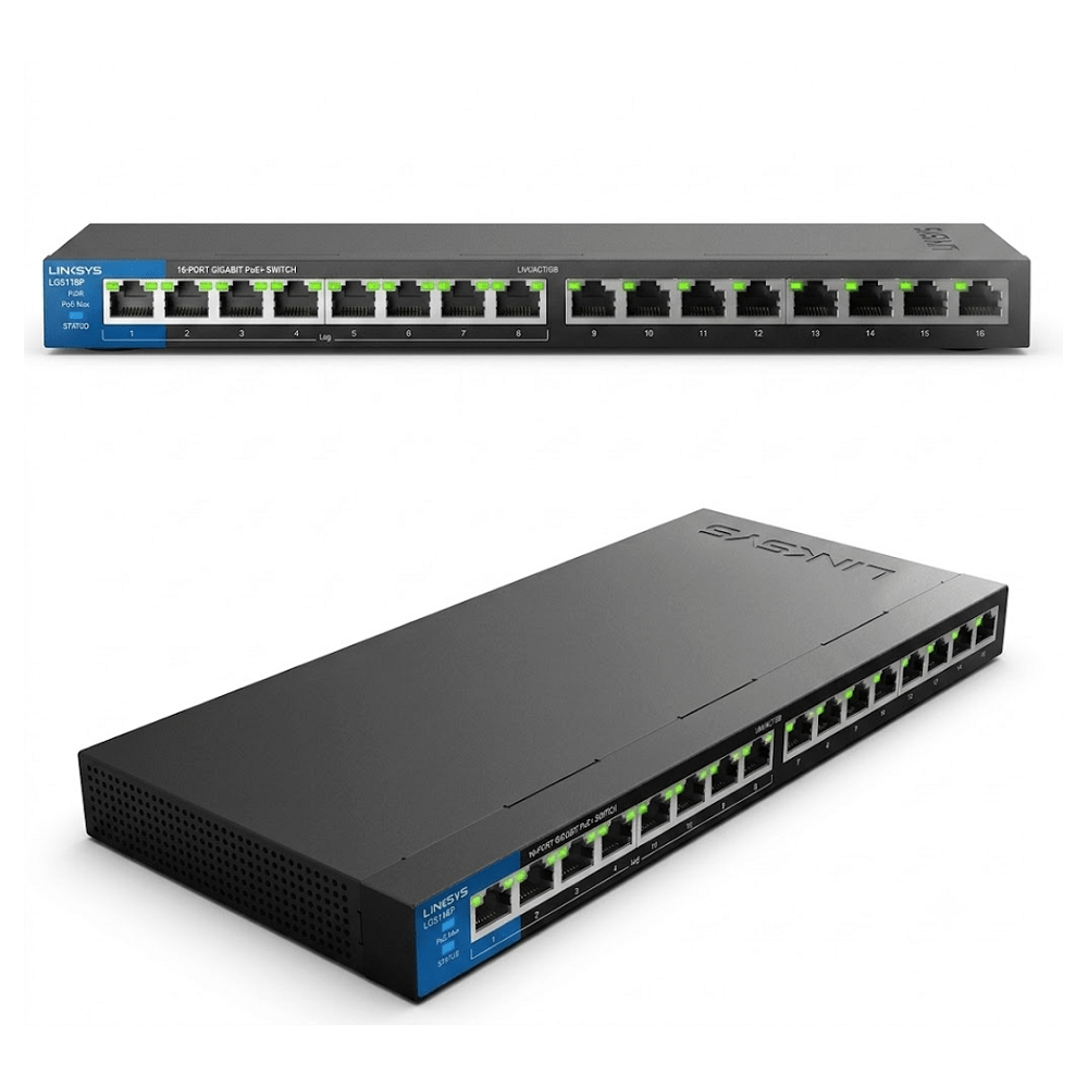 Switch Linksys LGS116P 16 Puertos Gigabit PoE